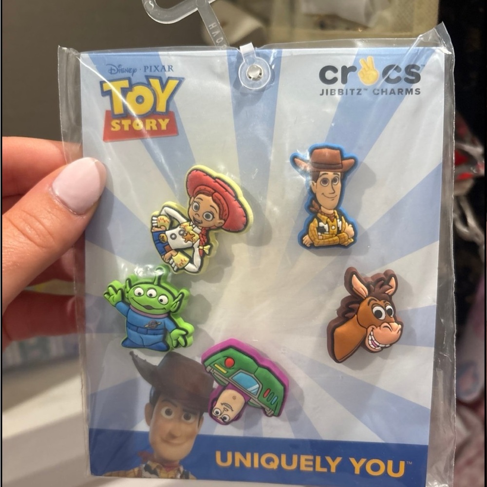 CROCS Toy Story Jibbitz Charm Pack - Green, Yellow, Brown, Pink, Blue